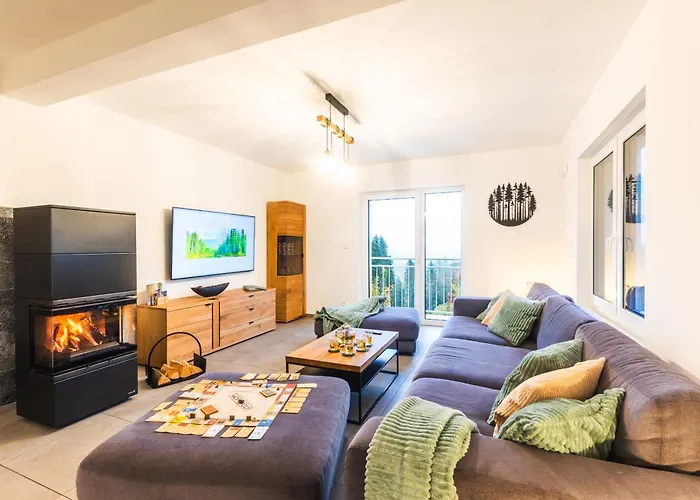 بيت للعطل Luxus-ferienhaus Mit Sauna, Hot Tub Und Grandiosem Panorama